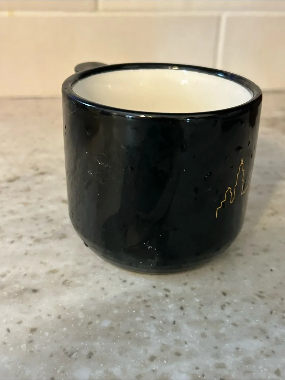 Chicago Skyline Black & Gold Ceramic Mug